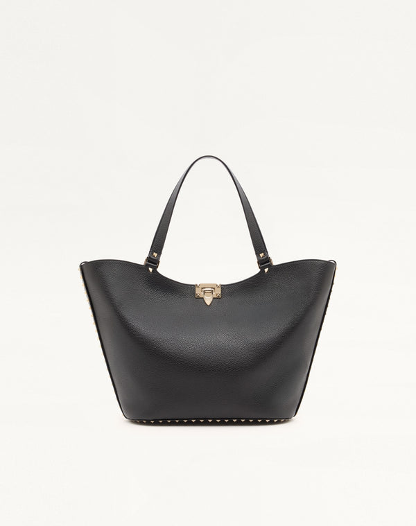 BORSA SHOPPING ROCKSTUD IN VITELLO GRANATO