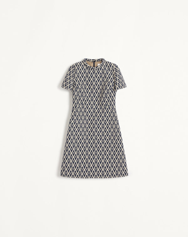Abito Corto In Jacquard Toute La V 