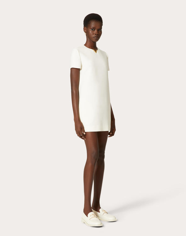 Abito Corto In Crepe Couture 