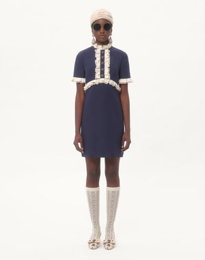 Abito Corto In Crepe Couture 