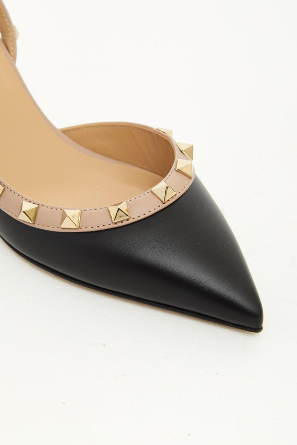 DÉCOLLETÉ SLINGBACK ROCKSTUD IN VITELLO 50MM