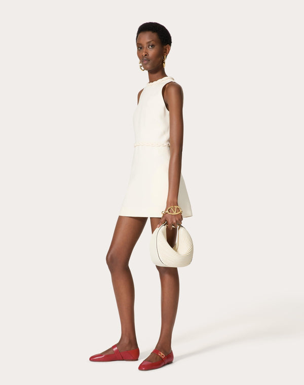 Hobo Piccola Vlogo Moon Bag In Nappa Lavorata Con Catena