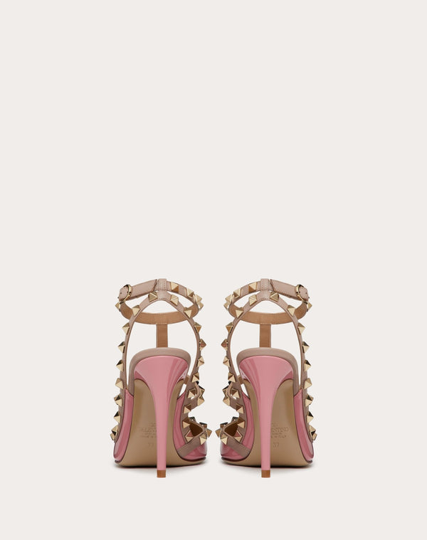 Décolleté Rockstud In Vernice Con Cinturini 100Mm