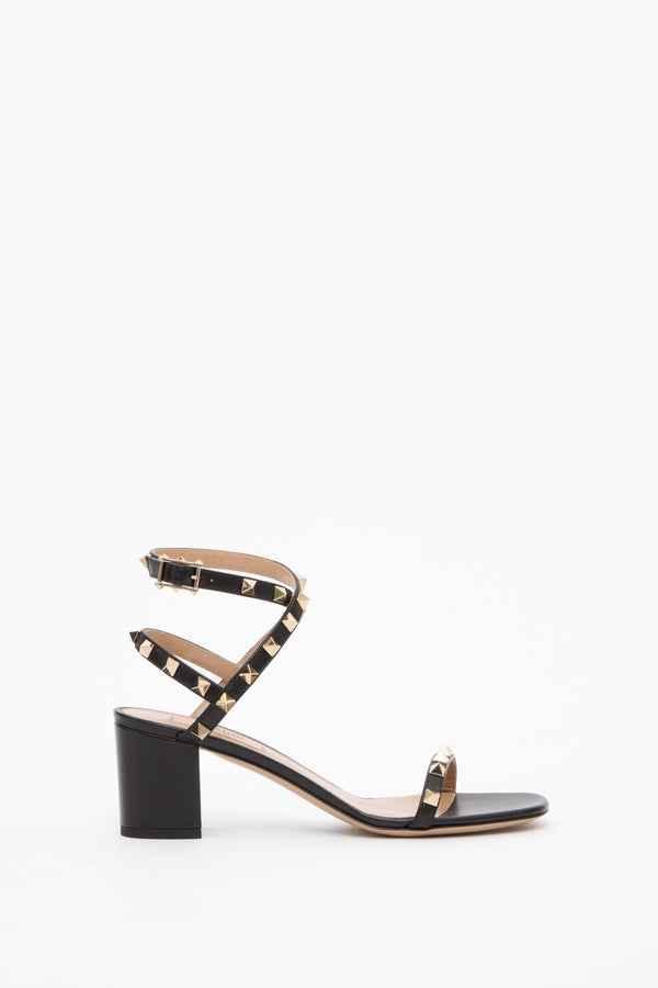 SANDALO ROCKSTUD IN VITELLO CON CINTURINI 60MM