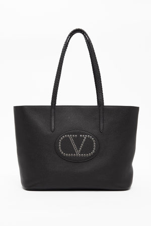 Borsa Shopping Valentino Garavani Nellcôte In Vitello Granato