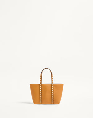 Borsa Shopping Piccola Valentino Garavani Rockstud In Vitello Granato