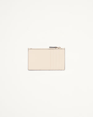 PORTACARTE CON ZIP VLOGO WALK IN VITELLO