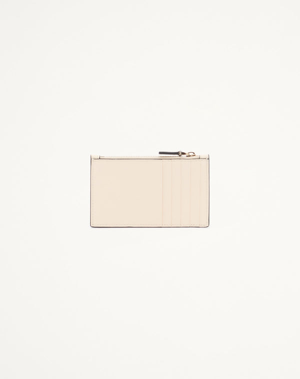 PORTACARTE CON ZIP VLOGO WALK IN VITELLO