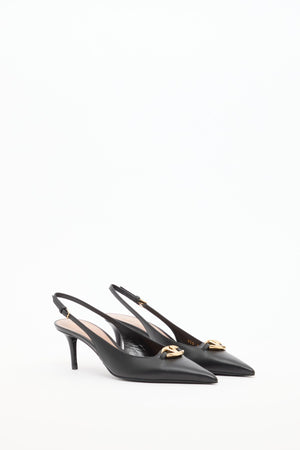 DÉCOLLETÉ SLINGBACK VLOGO THE BOLD EDITION IN VITELLO 60MM