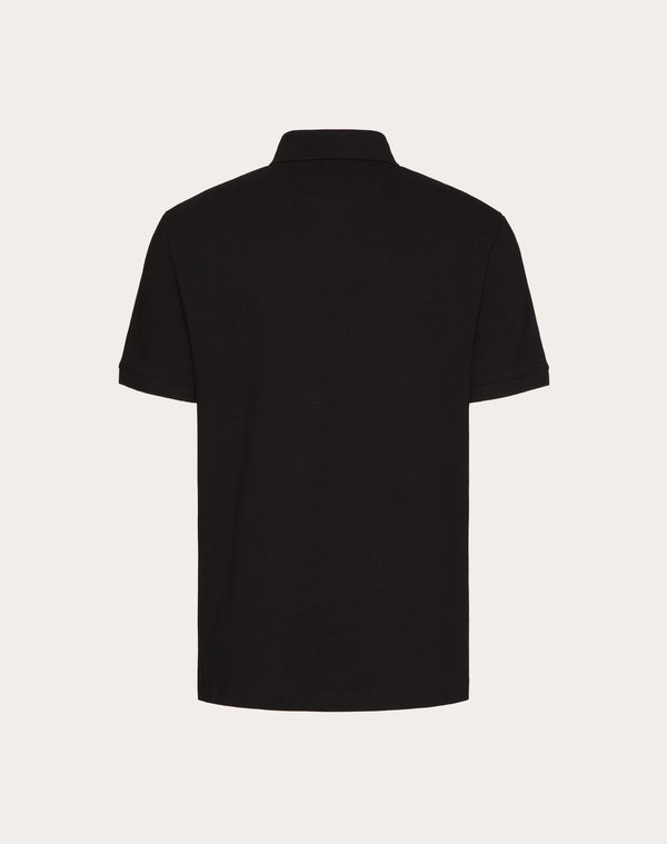 Polo In Piquet Di Cotone Con Patch Vlogo Signature