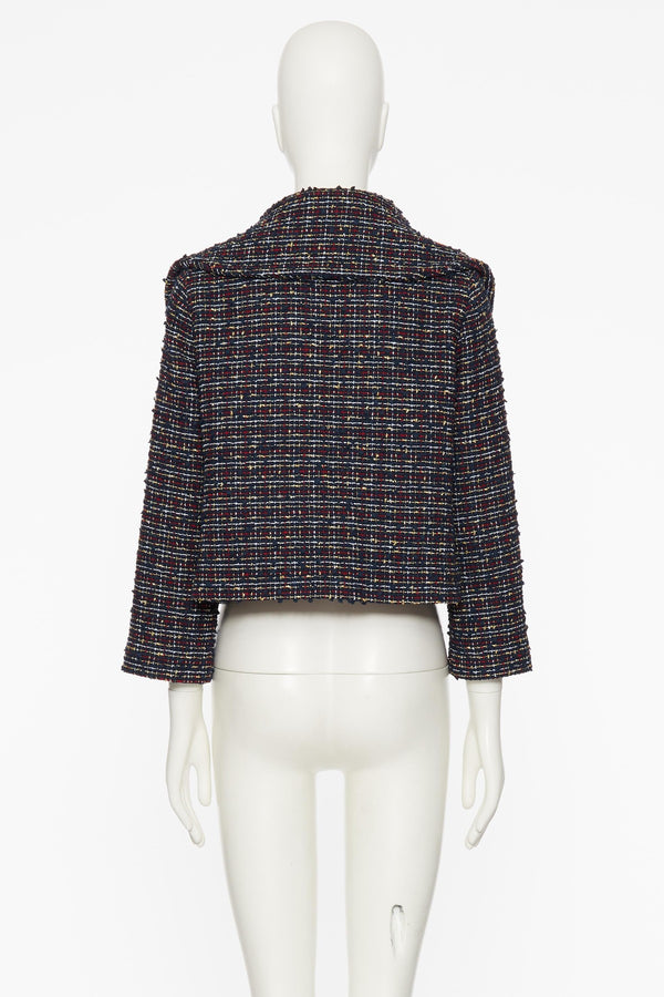 Giacca In Cotton Color Tweed