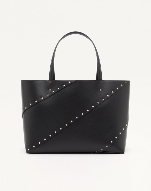 BORSA SHOPPING VALENTINO GARAVANI ROCKSTUD WISPY IN VITELLO 