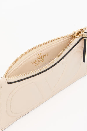 PORTACARTE CON ZIP VLOGO WALK IN VITELLO
