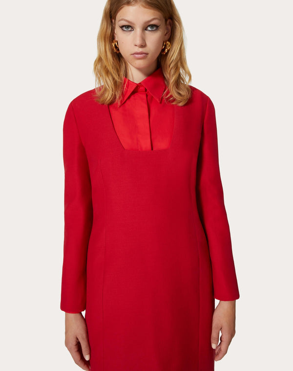 Abito Corto In Crepe Couture 