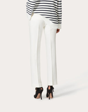 Pantaloni In Crepe Couture 