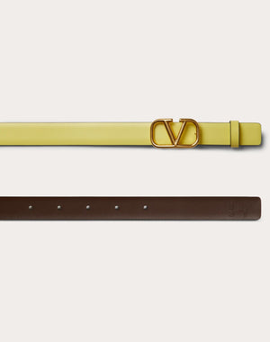 Cintura Reversibile VLogo Signature In Vitello Lucido 20 Mm