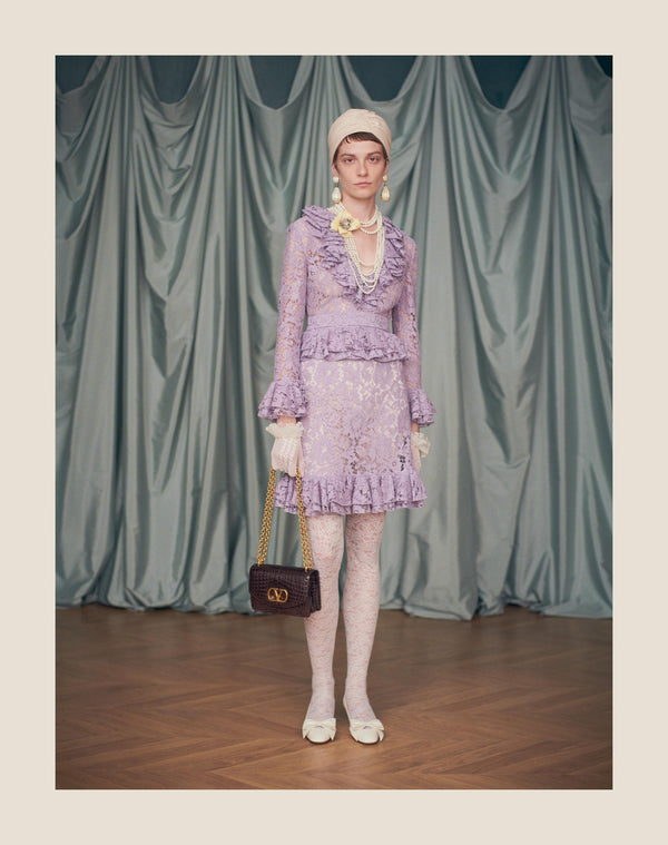 Abito Corto In Heavy Lace