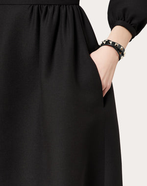 Bracciale Rockstud In Vitello A Doppio Giro