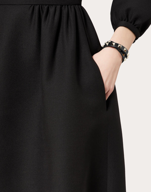 Bracciale Rockstud In Vitello A Doppio Giro