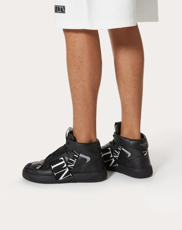 Sneaker Mid-Top Vl7N In Vitello E Nastri