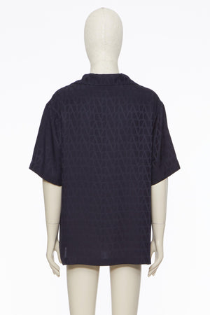 Camicia Da Bowling In Seta Con Motivo Toile Iconographe