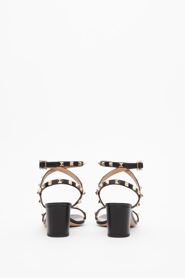 SANDALO ROCKSTUD IN VITELLO CON CINTURINI 60MM