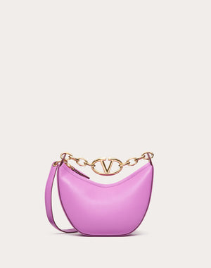 Mini Hobo Vlogo Moon Bag In Nappa Con Catena