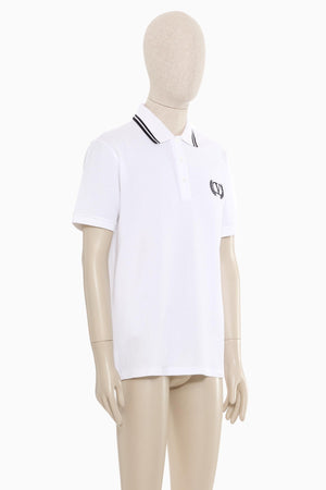 Polo In Piquet Di Cotone Con Ricamo Maison Valentino