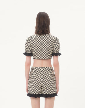 Top In Popeline Stampa Plus De Pois