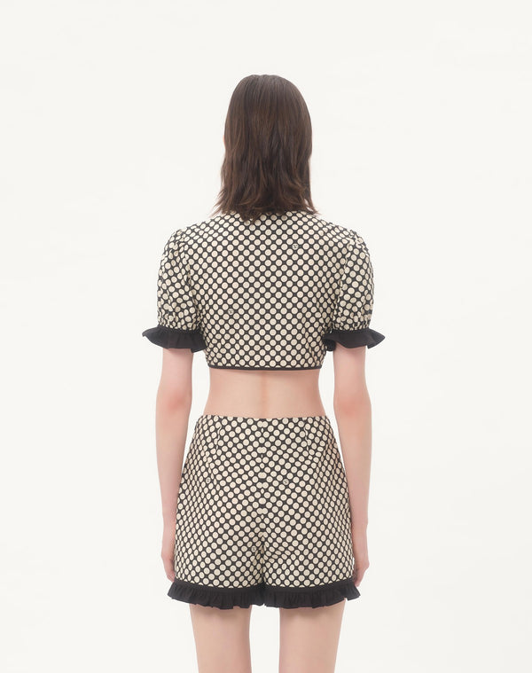 Top In Popeline Stampa Plus De Pois