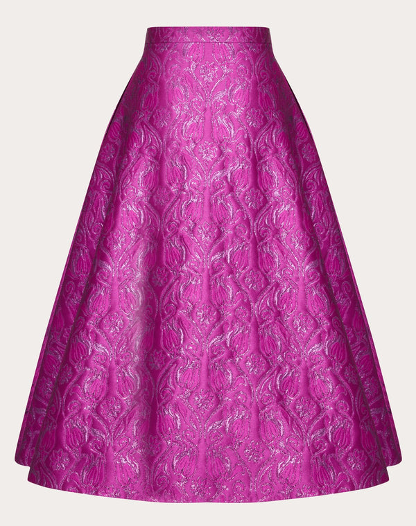 Gonna Midi In Broccato Metamorphos Tulips 