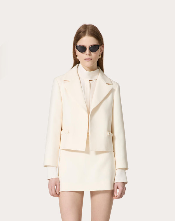 Giacca In Crepe Couture 