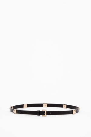 CINTURA ROCKSTUD FIERCE IN VITELLO LUCIDO 15 MM