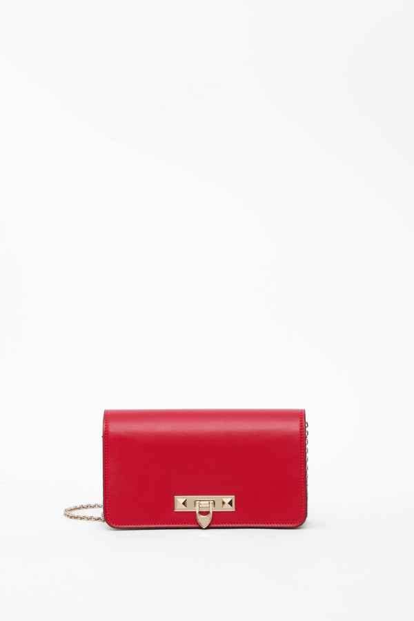 POUCH CON CATENA ROCKSTUD FIERCE IN VITELLO 