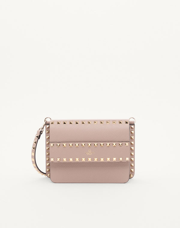 BORSA PICCOLA A TRACOLLA ROCKSTUD IN VITELLO GRANATO