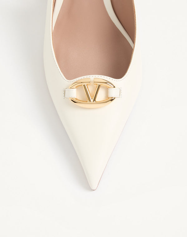 DÉCOLLETÉ SLINGBACK VLOGO THE BOLD EDITION IN VITELLO 60MM