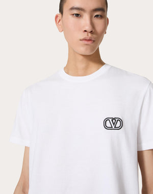 T-Shirt In Cotone Con Patch Vlogo Signature