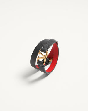 Bracciale Vlogo Signature In Vitello A Doppio Giro