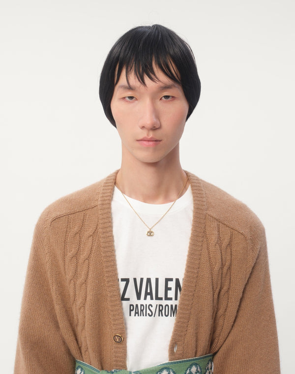 T-Shirt In Cotone Con Stampa Chez Valentino