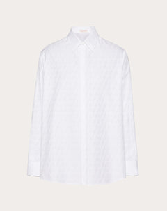 Camicia In Popeline Di Cotone Con Motivo Toile Iconographe