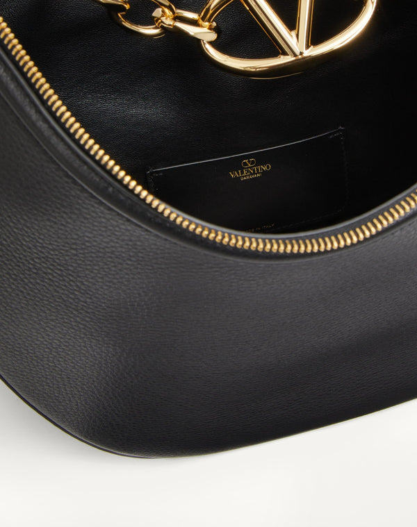 Hobo Media Vlogo Moon Bag In Vitello Granato Con Catena