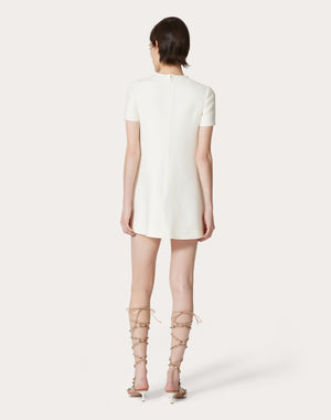 Abito Corto In Crepe Couture 