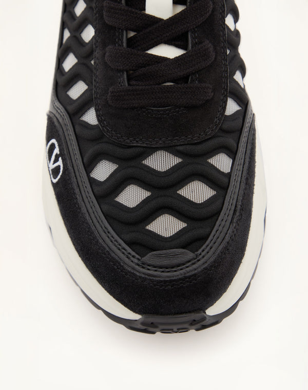 SNEAKER READY GO RUNNER IN TESSUTO E PELLE