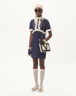 Abito Corto In Crepe Couture 