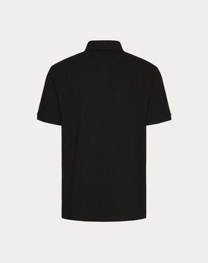 Polo In Piquet Di Cotone Con Patch Vlogo Signature