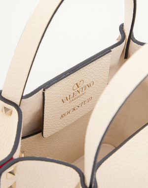 BORSA SHOPPING PICCOLA ROCKSTUD IN VITELLO GRANATO 