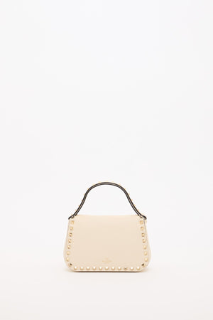 BORSA PICCOLA A MANO ROCKSTUD IN VITELLO GRANATO