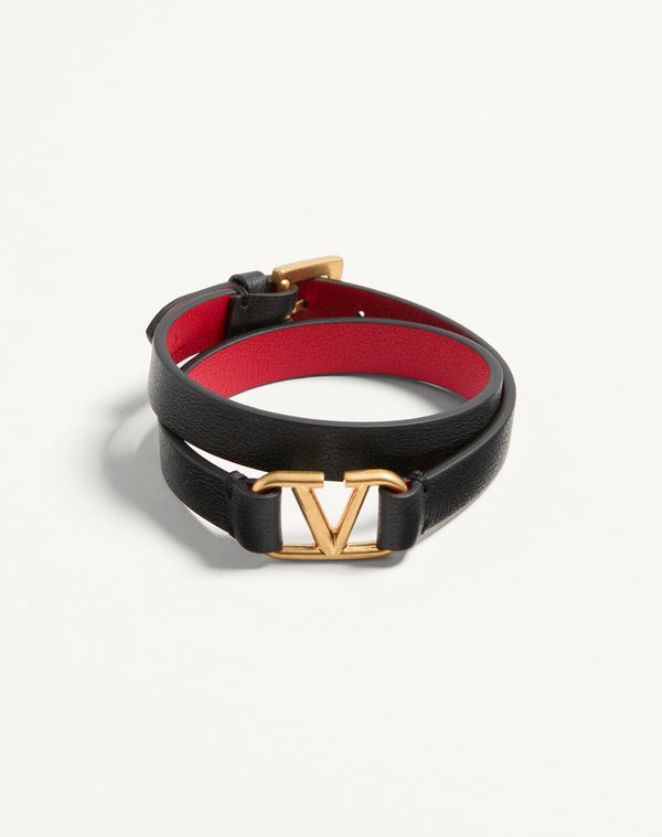 Bracciale Vlogo Signature In Vitello A Doppio Giro
