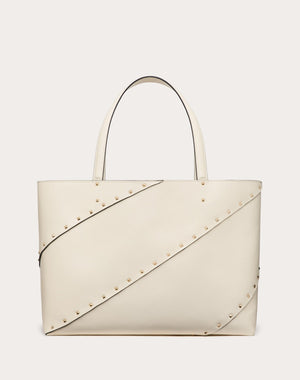 Borsa Shopping Valentino Garavani Valentino Garavani Rockstud Wispy In Vitello 