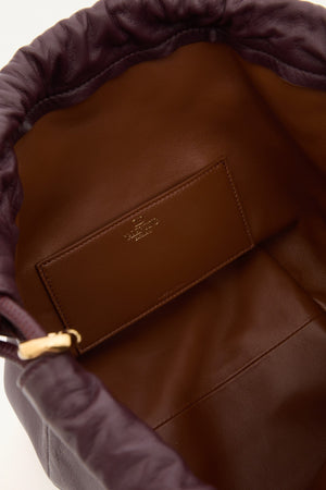 BORSA A SACCHETTO VLOGO POUF IN NAPPA